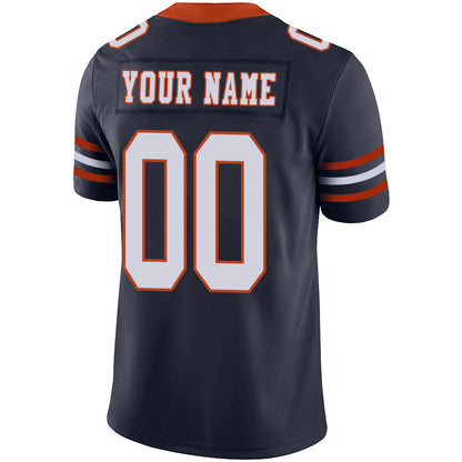 Custom Chicago Bears Stitched American Football Jerseys Personalize Birthday Gifts Navy Jersey