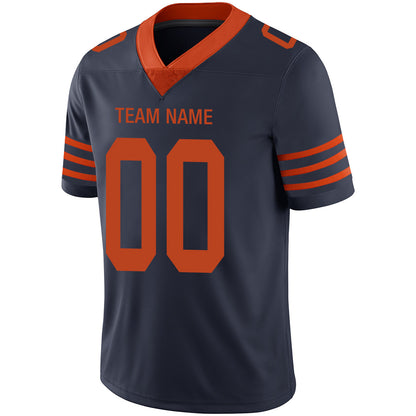 Custom Chicago Bears Stitched American Football Jerseys Personalize Birthday Gifts Navy Jersey