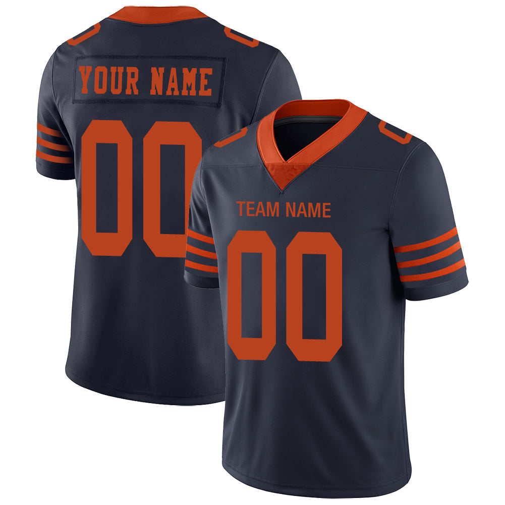 Custom Chicago Bears Stitched American Football Jerseys Personalize Birthday Gifts Navy Jersey