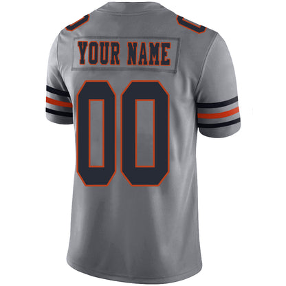 Custom Chicago Bears Stitched American Football Jerseys Personalize Birthday Gifts Grey Jersey
