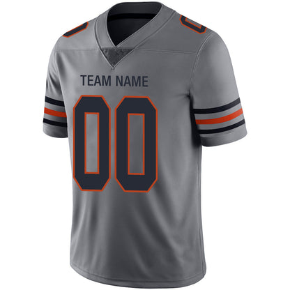 Custom Chicago Bears Stitched American Football Jerseys Personalize Birthday Gifts Grey Jersey