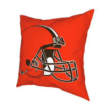 Custom Decorative Football Pillow Case Cleveland Browns Orange Pillowcase Personalized Throw Pillow Covers