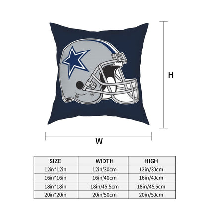 Custom Decorative Football Pillow Case Navy Dallas Cowboys Pillowcase Personalized Throw Pillow Covers