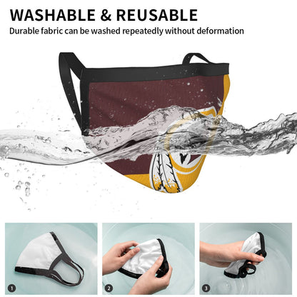 Custom Football Personalized Washington Redskins Dust Face Mask With Filters PM 2.5