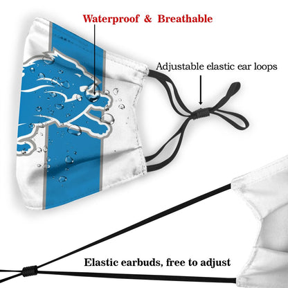 Custom Football Personalized D.Lion 01-White Dust Face Mask With Filters PM 2.5