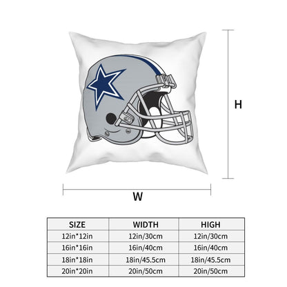 Custom Decorative Football Pillow Case White Dallas Cowboys Pillowcase Personalized Throw Pillow Covers