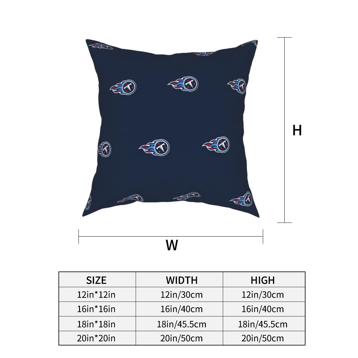 Custom Decorative Football Pillow Case Tennessee Titans Pillowcase Personalized Throw Pillow Covers