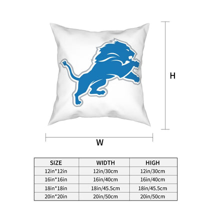 Custom Decorative Football Pillow Case Detroit Lions White Pillowcase Personalized Throw Pillow Covers