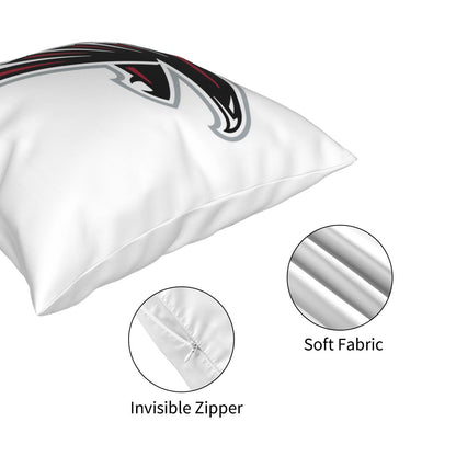 Custom Decorative Football Pillow Case Atlanta Falcons White Pillowcase Personalized Throw Pillow Covers