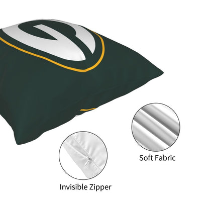 Custom Decorative Football Pillow Case Green Bay Packers Green Pillowcase Personalized Throw Pillow Covers