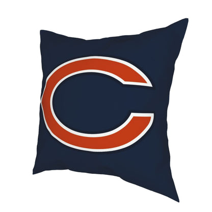 Custom Decorative Football Pillow Case Chicago Bears Navy Pillowcase Personalized Throw Pillow Covers