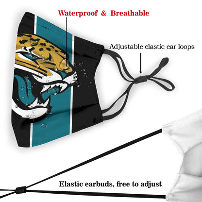 Custom Football Personalized J. Jaguar 01-Black Dust Face Mask With Filters PM 2.5