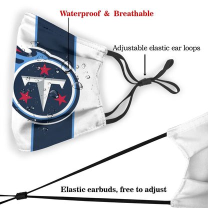 Custom Football Personalized T.Titan 01- White Dust Face Mask With Filters PM 2.5