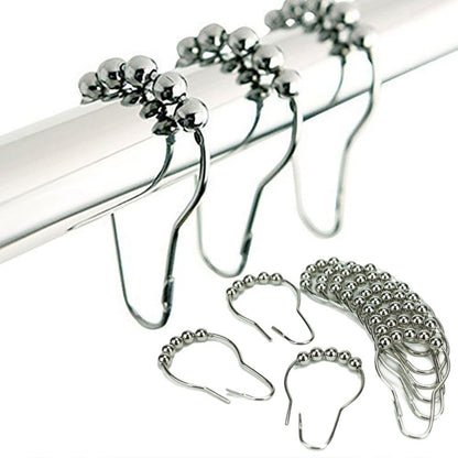 Custom Football San Francisco 49ers style personalized shower curtain custom design name and number set of 12 shower curtain hooks Rings