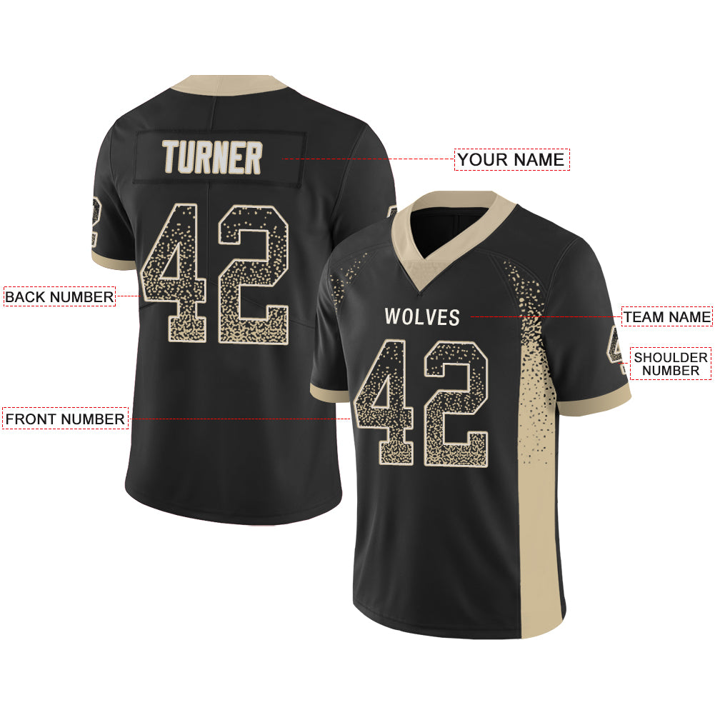 Custom New York Giants Stitched American Football Jerseys Personalize Birthday Gifts Black Jersey
