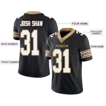 Custom New York Giants Stitched American Football Jerseys Personalize Birthday Gifts Black Jersey