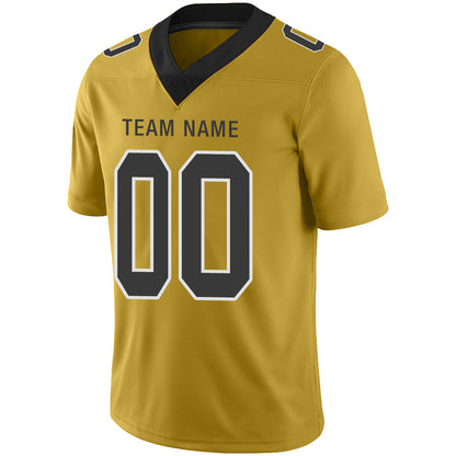 Custom New York Giants Stitched American Football Jerseys Personalize Birthday Gifts Gold Jersey