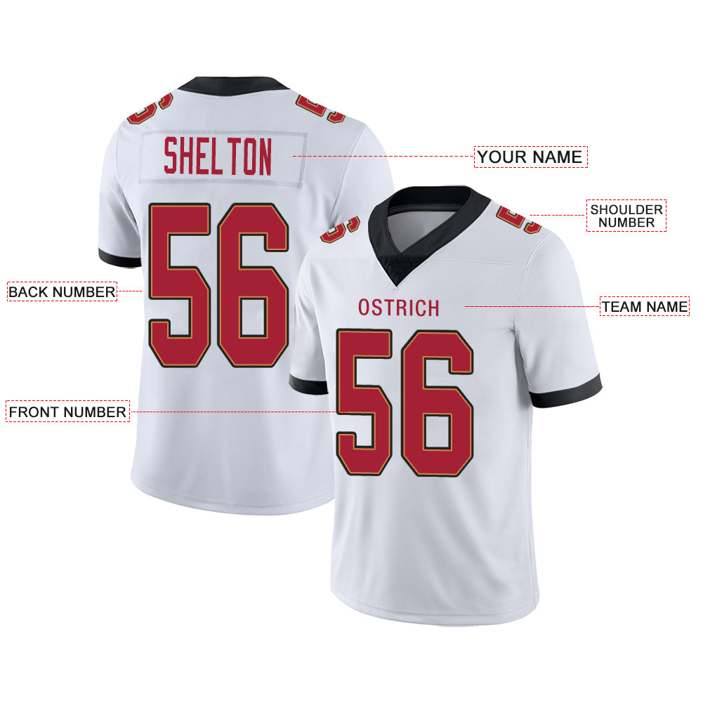 Custom Tampa Bay Buccaneers Stitched American Football Jerseys Personalize Birthday Gifts White Jersey