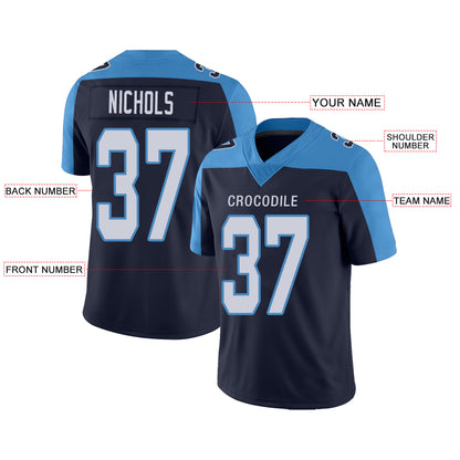 Custom Tennessee Titans Stitched American Football Jerseys Personalize Birthday Gifts Navy Jersey