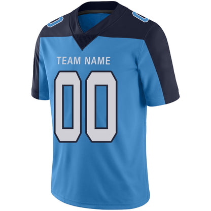Custom Tennessee Titans Stitched American Football Jerseys Personalize Birthday Gifts Light Blue Jersey