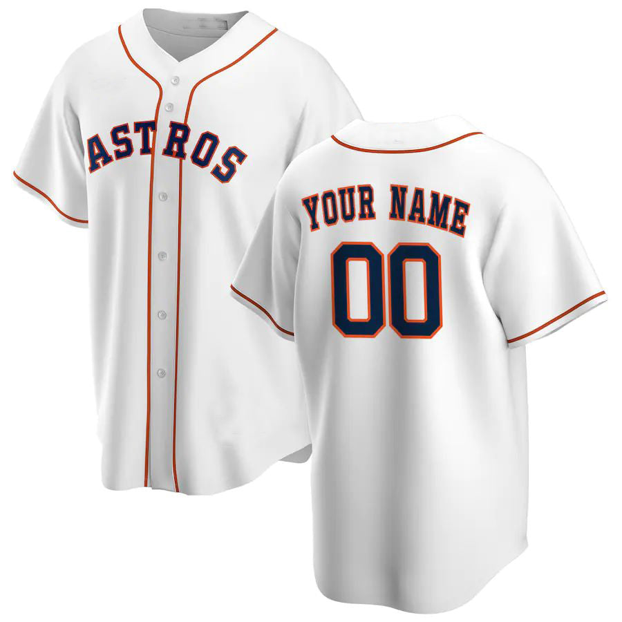 Custom Baseball White Houston Astros Jerseys Stitched Letter And Numbers Mesh for Men Women Youth Button Down Jersey