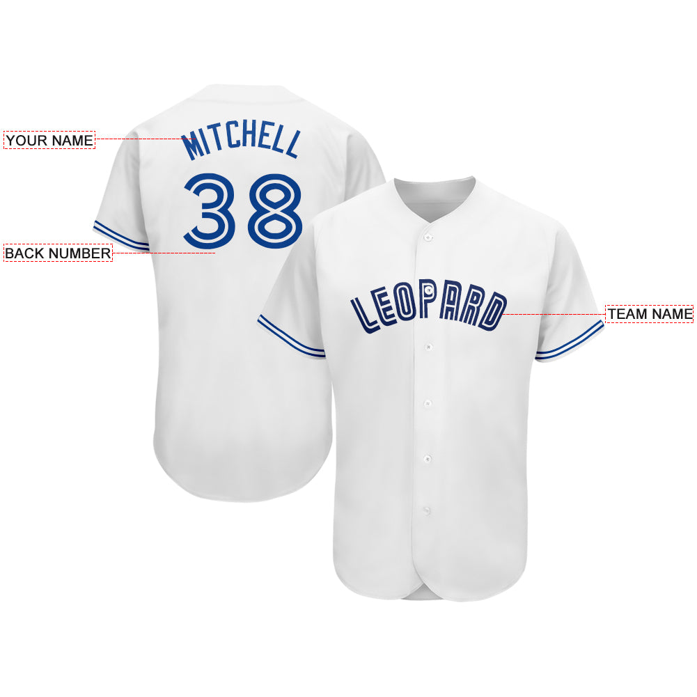 Custom Toronto Blue Jays Stitched Baseball Jersey Personalized Button Down Baseball T Shirt
