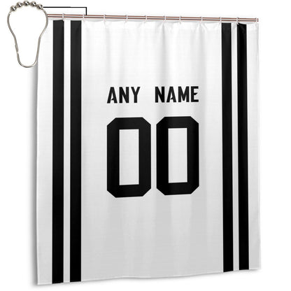 Custom Football Jacksonville Jaguars style personalized shower curtain custom design name and number set of 12 shower curtain hooks Rings