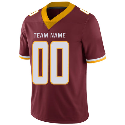 Custom Washington Redskins Stitched American Football Jerseys Personalize Birthday Gifts Red Jersey