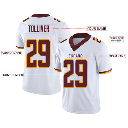 Custom Washington Redskins Stitched American Football Jerseys Personalize Birthday Gifts White Jersey