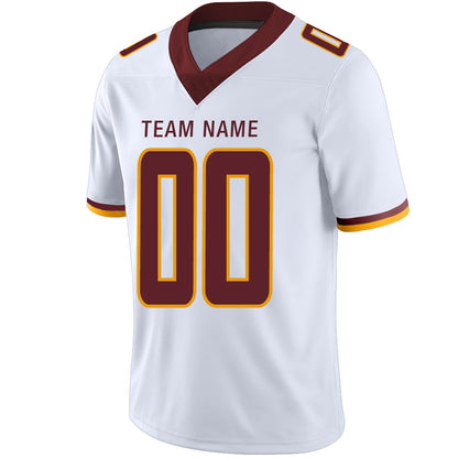 Custom Washington Redskins Stitched American Football Jerseys Personalize Birthday Gifts White Jersey