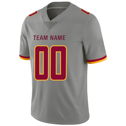 Custom Washington Redskins Stitched American Football Jerseys Personalize Birthday Gifts Grey Jersey